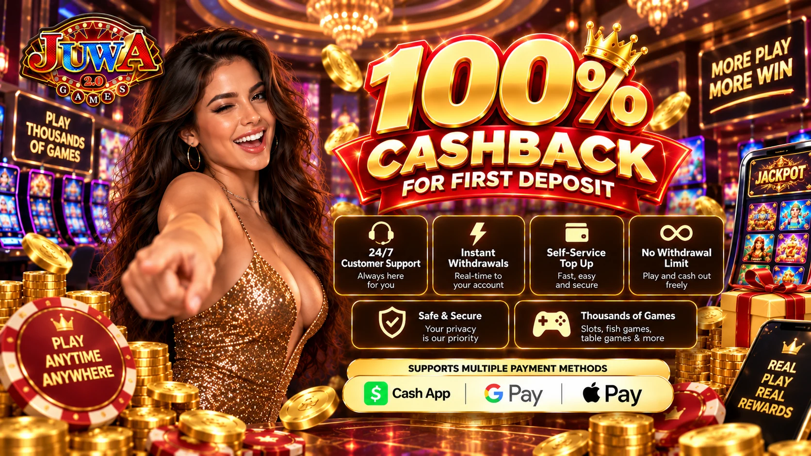 Juwa 2.0 Games 100% cashback promotion